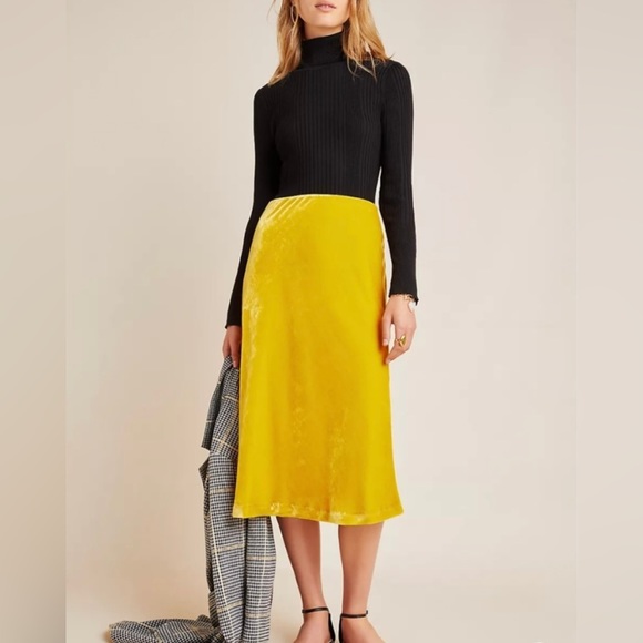 Maeve | Skirts | Anthropologie Maeve Kelly Velvet Midi Skirt | Poshmark